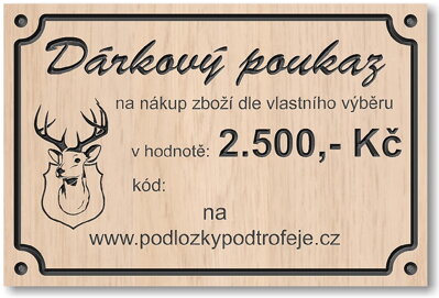 Dárkový poukaz v hodnotě 2.500,- Kč