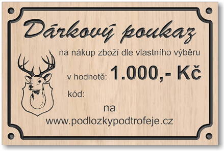 Dárkový poukaz v hodnotě 1.000,- Kč